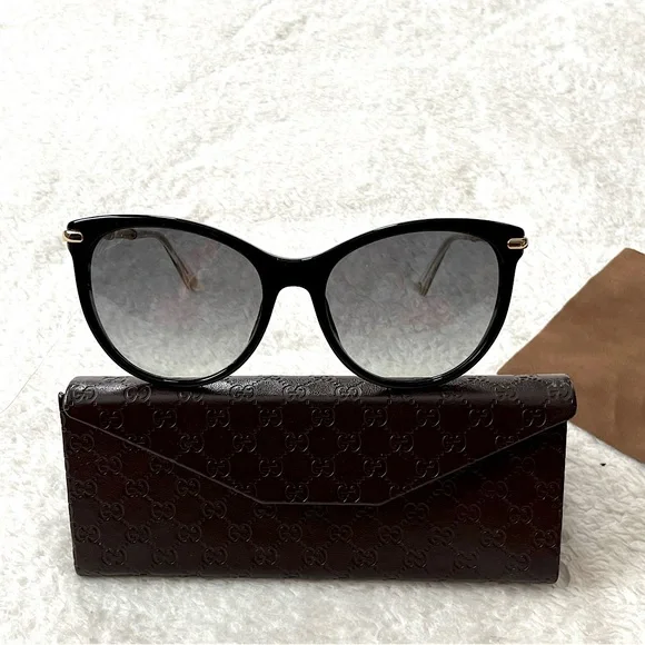 Gucci authentic sunglasses. NWT! NWB!! Gucci Cat-Eye Recycled Acetate Sunglasses | Neiman Marcus main image 4
